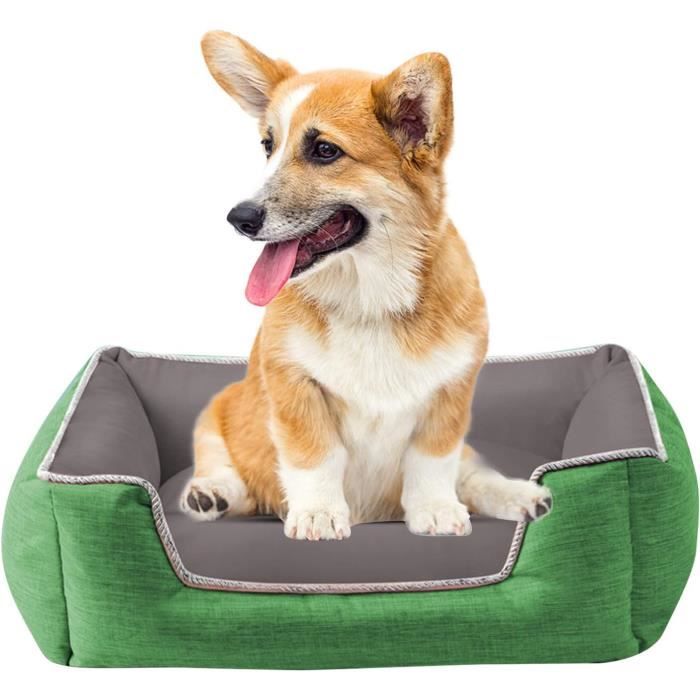 Panier Moelleux Pour Chien/chat Mateju 45x30 Cm - En Peluche, Fond Antidérapant, Lavable | Lit Confortable Intérieur