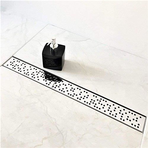 60 cm Caniveau de Douche à l'Italienne en Inox avec Siphon anti