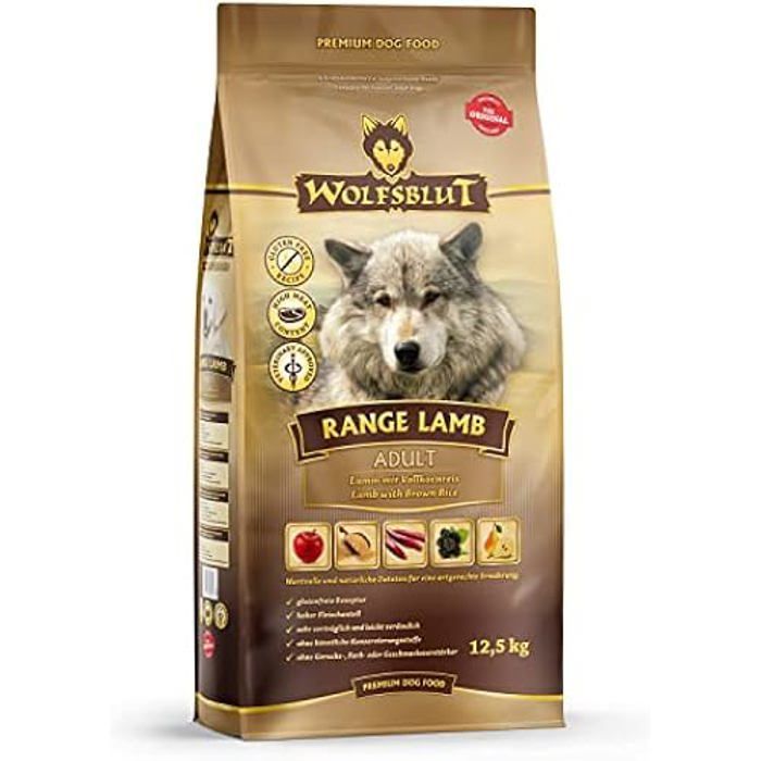 Aliment pour Chiens - WOLFSBLUT - Range Lamb - 12 5 kg - Croquettes - Adulte - Moyen Aliment pour Chiens - WOLFSBLUT - Range Lamb - 12 5 kg - Croquettes - Adulte - Moyen