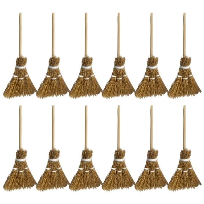 G 10cm Mini Balai En Corde Rouge 12 Pieces Decoration Suspendue Pour Fete D Halloween Accessoires Pour Maison De Poupee Cdiscount Maison