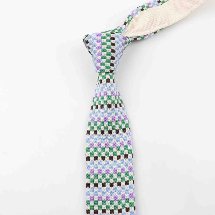 Cravate Étroite Tissée 5cm - Microfibre à Petits Pois - Pour Homme & Femme - Qualité Supérieure