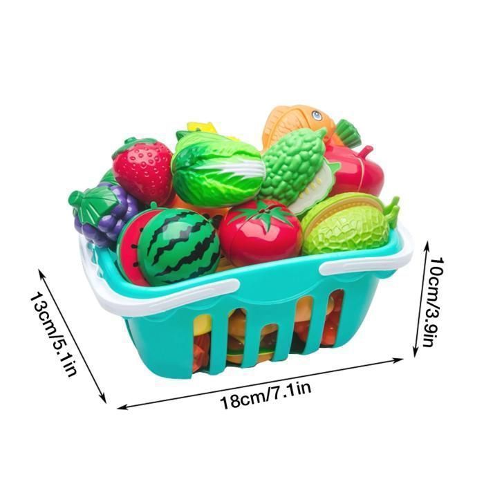 Jouet Cuisine Dinette Enfants 68pcs Fruits et Légumes