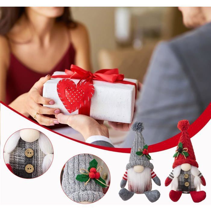 Ensemble de gnomes en peluche de printemps Gnomes gris rose avec bouquets de tul