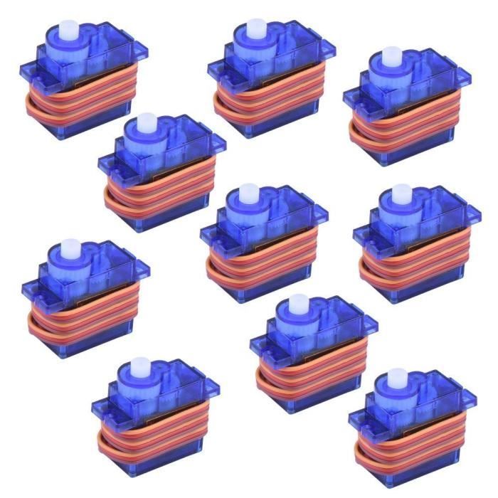 Lot de 20 mini servomoteurs SG90 9G pour avions RC, bras robotisés