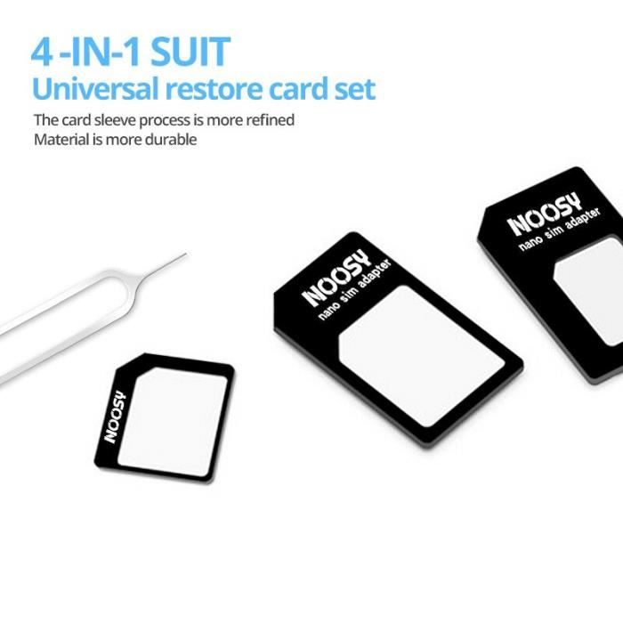 Kit 3 en 1 Adaptateur carte SIM Nano, Micro