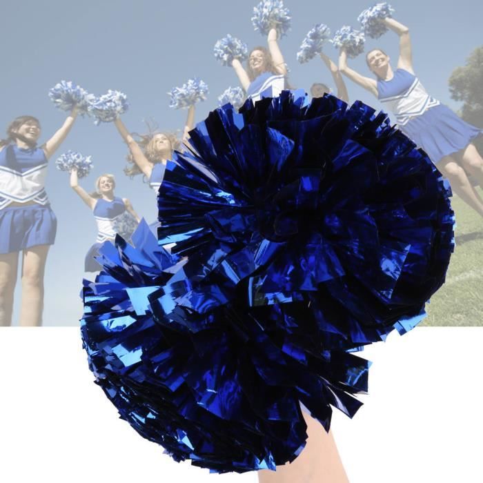12 Pcs Pompons Cheerleading en PET Pom Pom Léger Pompon Cheerleader Fleur  de Pom-Pom avec Poignée Baguette de Pom-Pom pour École Com - Cdiscount Sport