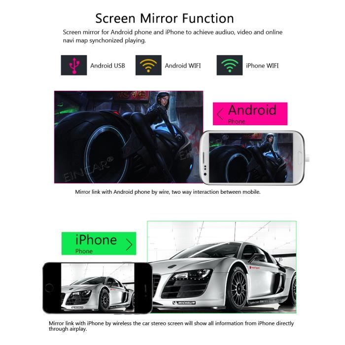 7 pouces voiture lecteur multimédia d'Android1