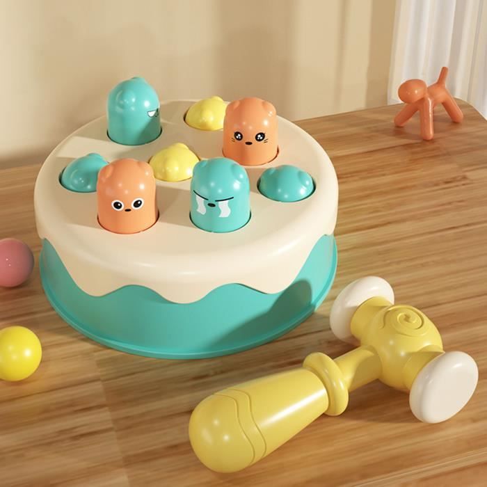 Générique Jeu De Tape Taupe - Jeu De Marteau Tortue - Éducatif Interactif Mignon pour D'âge Préscolaire Bébés Garçon Et Fille pour Développement des Compétences Activités Ludiques