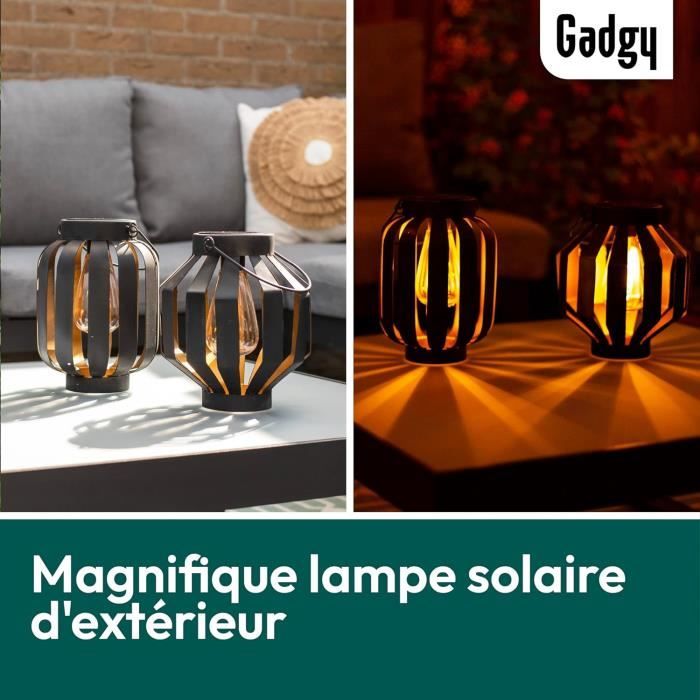 Guirlandes solaires marocaines extérieures : Lot de 2 guirlandes LED de