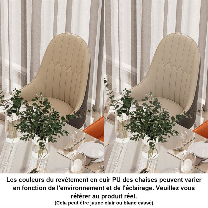 Chaise Salle à Manger Lot de 2 Chaise Cuisine Design Fauteuil ...