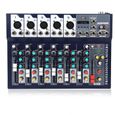 Console de mixage professionnelle à 7 canaux pour table de musique US Plug 110-240V-2