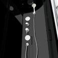 Cabine de douche hydromassante - AURLANE - Rectangulaire - Noir - 80 x 110 x 220 cm - Hauteur nécessaire 230 cm-2
