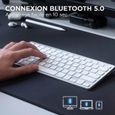 Bluestork Clavier Sans Fil Bluetooth pour MacBook Pro, MacBook Air, iPad, iPhone - Mini Clavier Mac Francais AZERTY , Compact, U-2