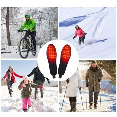Semelles Chauffantes Rechargeables 3500mAh - 3 Niveaux De Chaleur - Télécommande - Pour Ski, Moto, Travail Extérieur - Taille S Et L - 5