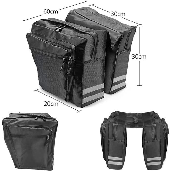 Sacoche Vélo Porte-Bagages 10L Isotherme Étanche - Sac Arrière Réfléchissant Amovible Pour Vélo Et Vélo Électrique (Noir)