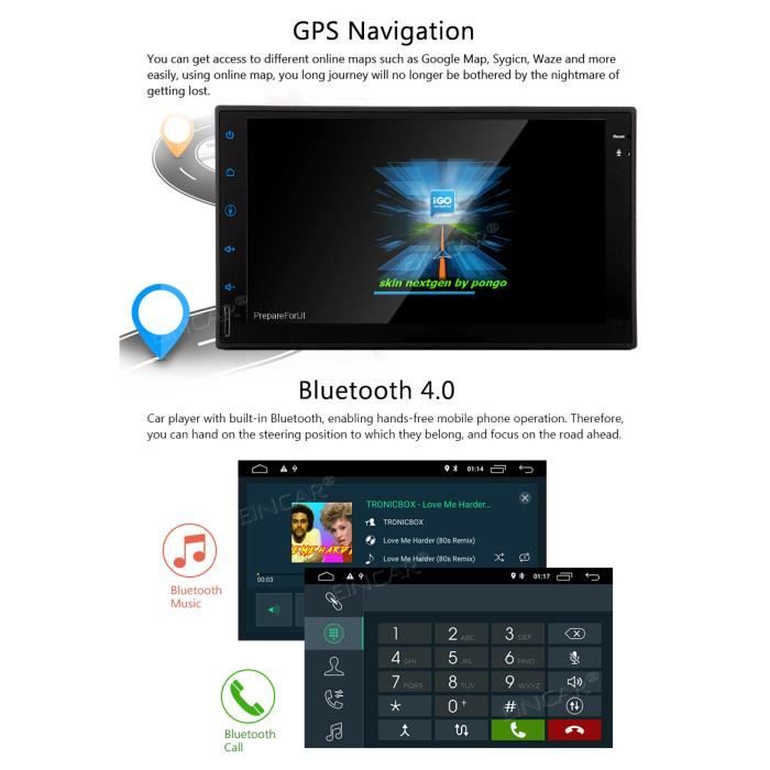7 pouces voiture lecteur multimédia d'Android2