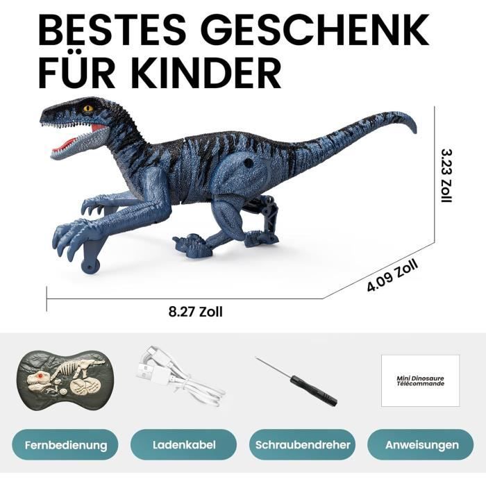 Dinosaure Télécommandé avec Effets Fumée, Lumières et Sons