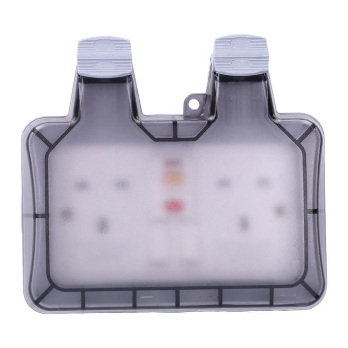 Boîte De Prise Extérieure Étanche Avec Serrure – 6 Prises, ABS, Pour Charge Voiture Et Usage Jardin