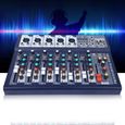 Console de mixage professionnelle à 7 canaux pour table de musique US Plug 110-240V-3