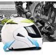 Bluetooth Casque Modulables pour Moto Casques Intégraux Racing Motocross avec Double Visière ECE Homologué, Casque avec Haut-Parle-3