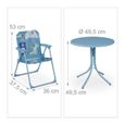 Chaises table enfants avec parasol - 10028889-822-3