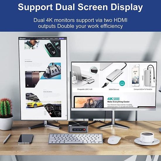 Mini Pc I5 De Bureau Intel I5 79u 16go Ram 512 Go Nvme Ssd Beelink Mini Pc Windows 10 Pro Avec 4k Dual Hdmi Wifi 5 Bluetooth 5 0 Cdiscount Informatique