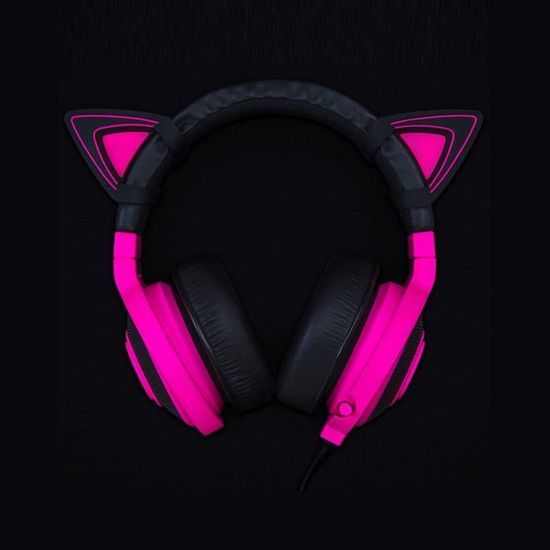 Razer Kitty Cat Ears Accessoire Pour Casques Kraken Casque Bandouliere Reglable Super Cute Purple Achat Vente Casque Avec Microphone Razer Kitty Cat Ears Accessoir Cdiscount