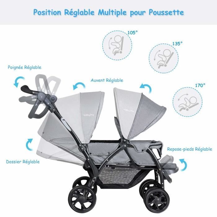 Poussette double tandem cheap