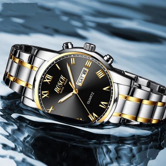 Montre Homme Analogique Etanche Affaires Inoxydable Montres