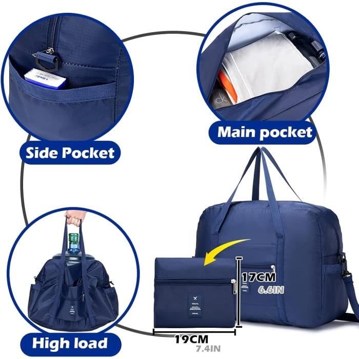 Sac 40X20X25 Ryanair Bagage Cabine Sac De Voyage Pliable Valise Cabine Sac  De Bagage Sac De Cabine Avion Valise De Cabine Sa[u834]