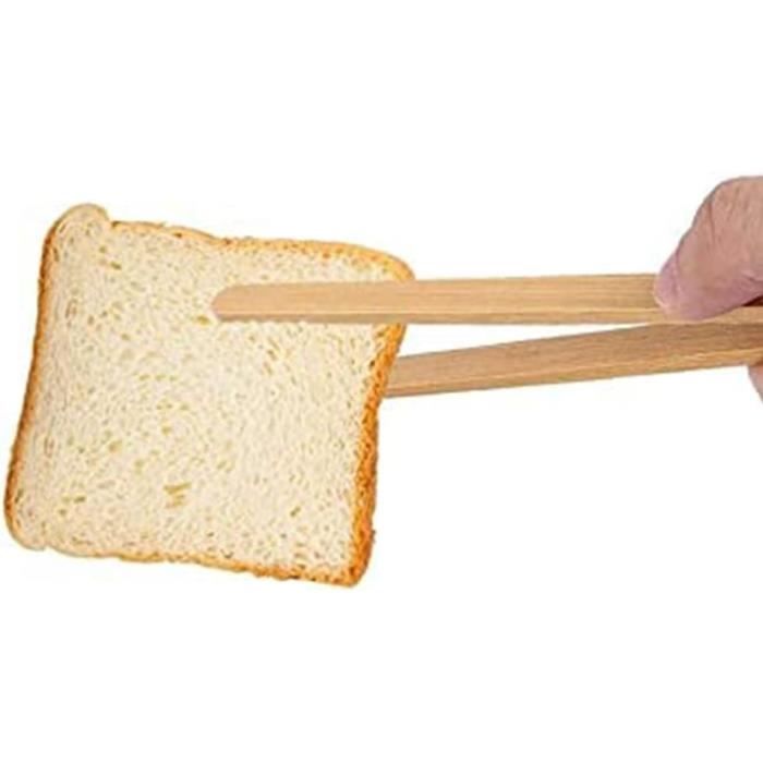 2 Pièces Pince à Toast En Bambou Naturel,Longueur 30cm,Pour Grille-Pain, Service Et Cuisine,Idéale Pour Pain, Fruits Et Cornichons,Design Ergonomique Avec Branches Fines,Réutilisables