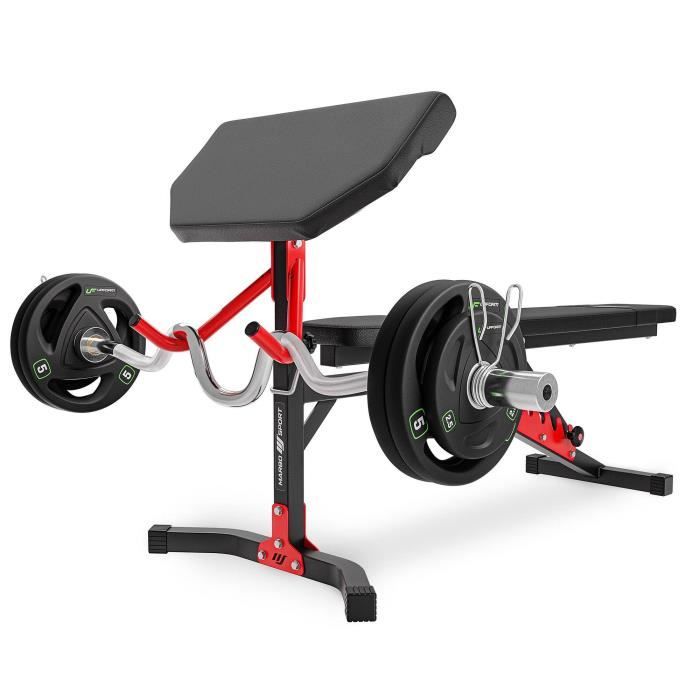 Marbo Sport - Curl Pupitre Scott pour Biceps, compatible série Marbo Home MH, rembourrage renforcé, support d’haltères, 35x35 mm, charge maximale 120