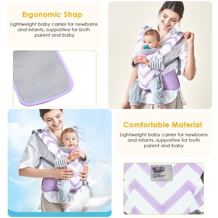 Porte Bebe Dorsal Multifonctionnel Tissu Sangle Confortable Respirable Reglable Pour Nouveau Nes Nourrissons Tout Petits Cdiscount Puericulture Eveil Bebe