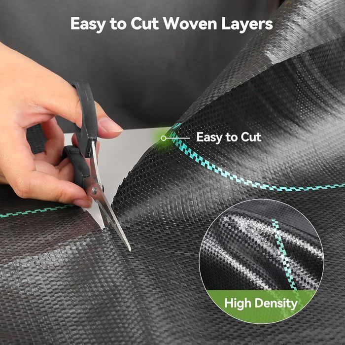 Toile De Paillage 90GM Toile Anti Mauvaises Herbes Jardin Geotextile Toile Bache De Paillage