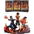 Lot 3 Figurines Luffy Ace Sabo one piece collection personnage anime manga jouet-0