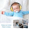 Casque anti-bruit bébé Jaune - VGEBY - Protection auditive - Isolation phonique-0
