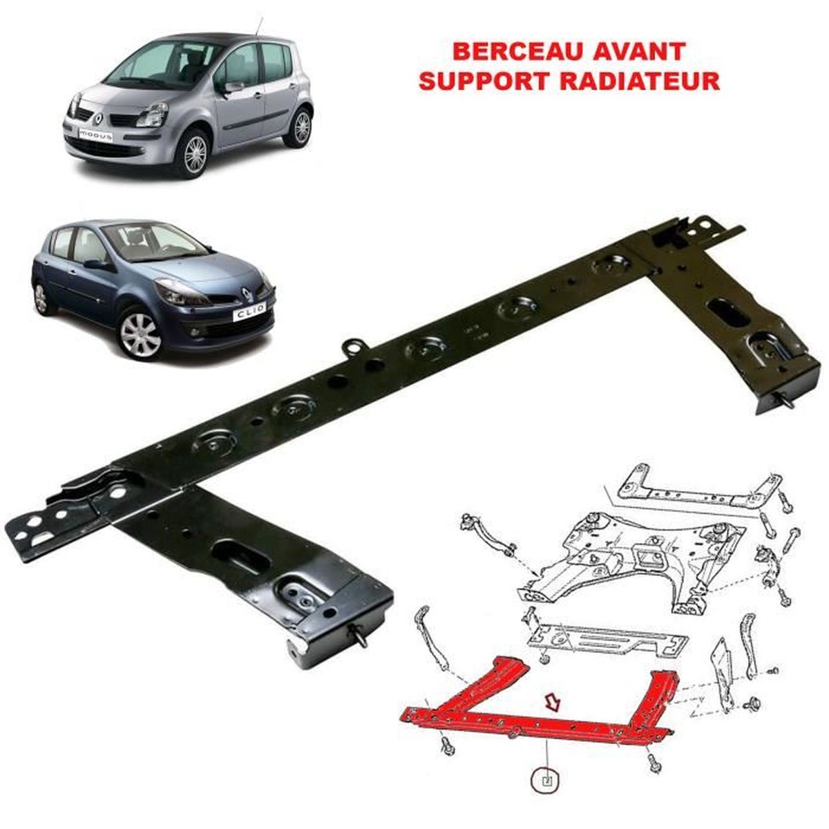 Lot De 2 Supports De Radiateur Pour Citroën Relay, Peugeot Boxer, Fiat Ducato 230 & 244 (1994-2006) | Remplace 1321001080