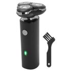 HURRISE Rasoir à barbe Rasoir électrique rechargeable USB Surker Rasoir rotatif pour hommes Tondeuse à barbe lavable