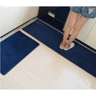 CAPITAL SPORTS Tapis de cuisine couloir shaggy devant évier lot 2 tapis passage antidérapant cuisine 40x60cm+40x120cm décoration kitchen Bleu