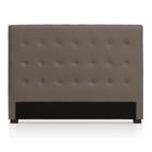 Tête de lit - MENZZO - Luxor - Capitonnage classique-chic - Coloris Taupe - L160 x P8 x H120 cm