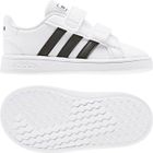 5BORONYC Baskets Junior - ADIDAS - GRAND COURT I - Blanc - Scratchs - Synthétique