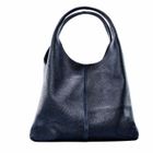 OH MY BAG Sac à main en cuir grainé italien BOSTON Bleu foncé