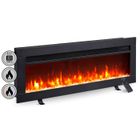 Cheminée électrique BALDERIA Agnes 36 - Cheminée sur pied, murale ou encastrable - Noir