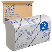 Essuie-mains enchevêtrés Scott Slimfold 5856 - 16 x paquets de 110 essuie-mains compacts (1700 au total)