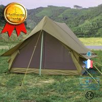 CONFO® Tente de camping camping en plein air 2 personnes visite autonome camping anti-pluie en forme de cabine A-line tente tissu