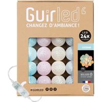 Guirlande lumineuse boules coton LED USB - Veilleuse bébé 2h -  3 intensités - 24 boules 2,4m - Licorne