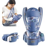 Porte-bébé Multifonctionnel Ventral et Dorsal - INSFITY - Bleu Denim - Ergonomique - 0-48 mois