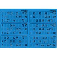 Carton Loto plaque de 6 Traditionnel bleu turquoise - LOTOQUINE - Planche multi grilles - Epaisseur 1 mm