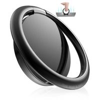 Bague téléphone portable noir support anneau universel design en céramique aimanté accessoires téléphone portable homme femme
