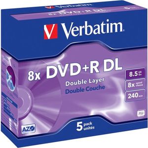 CD - DVD VIERGE DVD+R Double couche VERBATIM - 8x - 8.5 Go - 240 m
